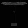 Double-Head Parasol with LEDs - Anthracite 316x240 cm