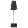 Double-Head Parasol with LEDs - Anthracite 316x240 cm