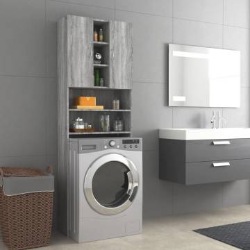 Washing Machine Cabinet Grey Sonoma - Space Saving Storage