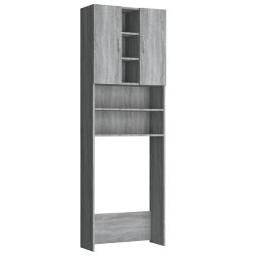 Washing Machine Cabinet Grey Sonoma - Space Saving Storage