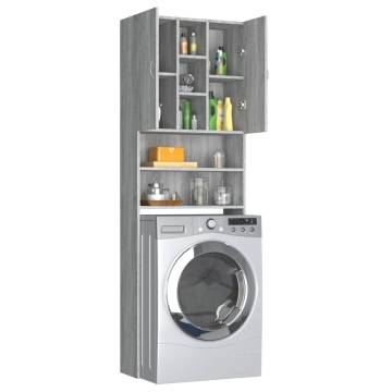 Washing Machine Cabinet Grey Sonoma - Space Saving Storage