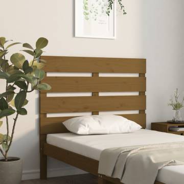 Honey Brown Solid Wood Headboard - 100x3x80 cm