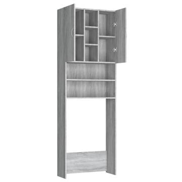 Washing Machine Cabinet Grey Sonoma - Space Saving Storage