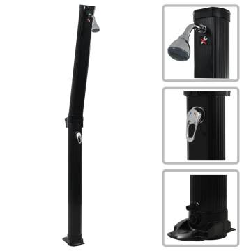 Foldable Solar Shower Black 23L - Outdoor Convenience