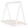 Kids Bed Frame White 80x160 cm Solid Wood Pine | Hipomarket