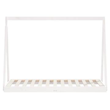 Kids Bed Frame White 80x160 cm Solid Wood Pine | Hipomarket