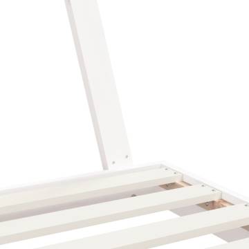 Kids Bed Frame White 80x160 cm Solid Wood Pine | Hipomarket