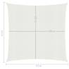 Sunshade Sail 4.5x4.5m White HDPE - Outdoor Sun Protection