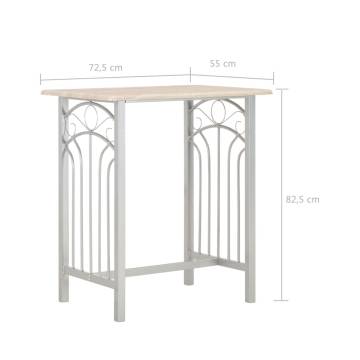 Stylish 3 Piece Bar Set - Wood and Steel for Home & Garden