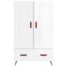 Elegant Highboard in High Gloss White - 69.5x31x115 cm