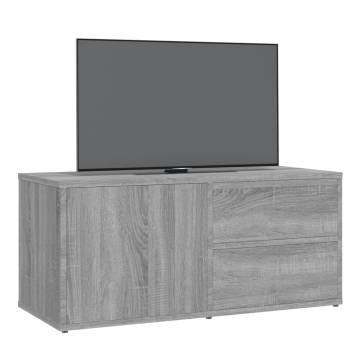 Stylish Grey Sonoma TV Cabinet - 80x34x36 cm Engineered Wood