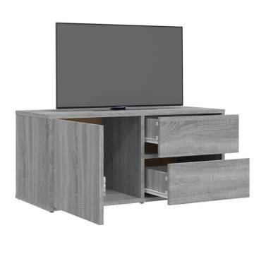 Stylish Grey Sonoma TV Cabinet - 80x34x36 cm Engineered Wood