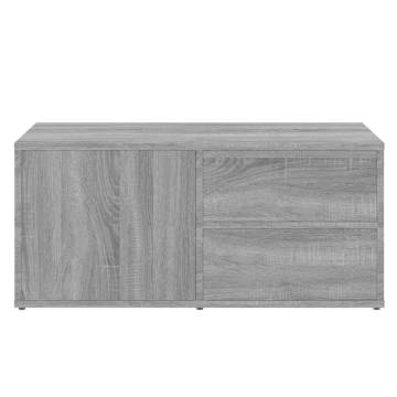 Stylish Grey Sonoma TV Cabinet - 80x34x36 cm Engineered Wood