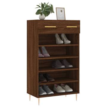 Shoe Cabinet Brown Oak 60x35x105 cm - Stylish Storage Solution