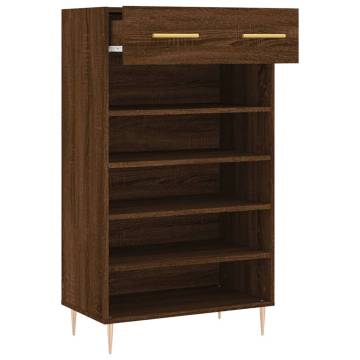 Shoe Cabinet Brown Oak 60x35x105 cm - Stylish Storage Solution