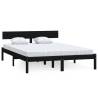 Black Solid Wood Pine Bed Frame 120x200 cm - Stylish & Durable