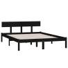 Black Solid Wood Pine Bed Frame 120x200 cm - Stylish & Durable