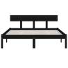 Black Solid Wood Pine Bed Frame 120x200 cm - Stylish & Durable