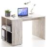 FMD Desk with Side Shelves - Sand Oak | Stylish Office Furniture