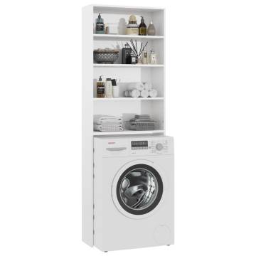 High Gloss White Washing Machine Cabinet | 64x24x190 cm