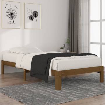 Honey Brown Pine Bed Frame 100x200 cm | Stylish & Sturdy