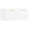 High Gloss White Wall Cabinet - Stylish Storage Solution