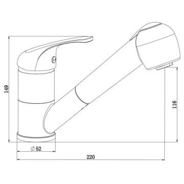 SCHÜTTE SUPRA Chrome Sink Mixer – Dual Spray & Flexible Design