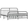 Metal Bed Frame with Headboard - Stylish Black Design