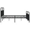 Metal Bed Frame with Headboard - Stylish Black Design