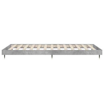 Concrete Grey Bed Frame 90x200 cm | Durable & Stylish Design