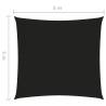 Sunshade Sail Oxford Fabric Square 5x5m Black - HipoMarket