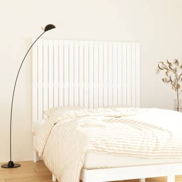 Elegant Wall Headboard White - Solid Pine Wood 140x3x110 cm