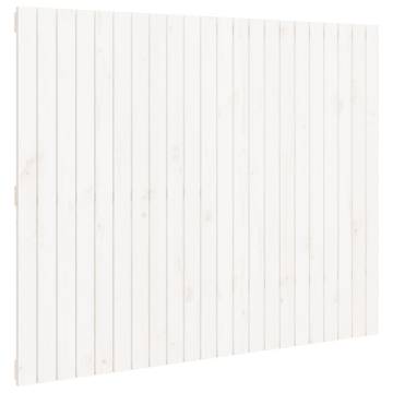 Elegant Wall Headboard White - Solid Pine Wood 140x3x110 cm