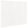 Elegant Wall Headboard White - Solid Pine Wood 140x3x110 cm