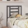 Stylish Grey Wooden Bed Headboard - Solid Pine | HIPO Market