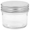 Glass Jam Jars with Silver Lids - 24 pcs - 110 ml