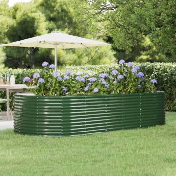 Garden Raised Bed Green 291x140x68 cm - Durable Steel Planter