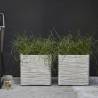 Capi Planter Nature Rib Square 40x40 cm Ivory - Eco-Friendly Pot