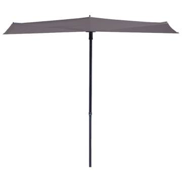 Madison Sun Wave Balcony Parasol 270x150 cm Taupe | Hipo Market