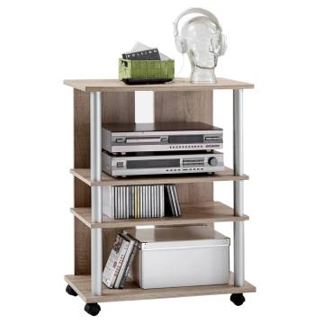 FMD TV/Hi-Fi Rack with 3 Compartments - Oak Tree - Hipomarket