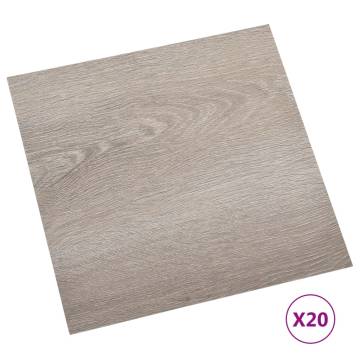 Self-Adhesive Flooring Planks - 20 pcs Taupe PVC - Easy Install