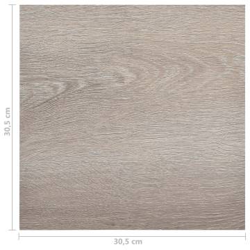 Self-Adhesive Flooring Planks - 20 pcs Taupe PVC - Easy Install