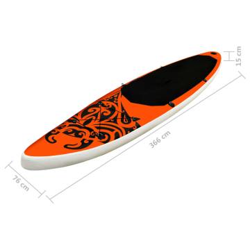 Inflatable Stand Up Paddleboard Set - 366x76 cm, Orange