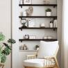 Wall Shelf Dark Brown 80x10x4 cm - Solid Oak Wood | HipoMarket