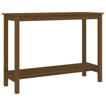 Console Table Honey Brown 110x40x80 cm Solid Wood Pine