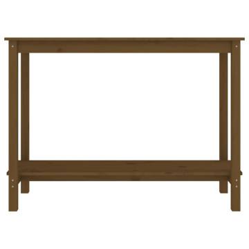 Console Table Honey Brown 110x40x80 cm Solid Wood Pine