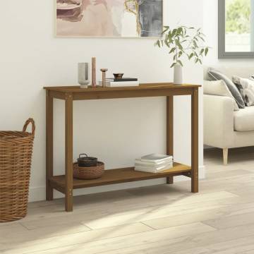 Console Table Honey Brown 110x40x80 cm Solid Wood Pine