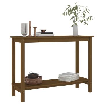 Console Table Honey Brown 110x40x80 cm Solid Wood Pine