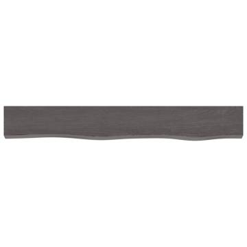 Wall Shelf Dark Brown 80x10x4 cm - Solid Oak Wood | HipoMarket