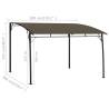 Garden Sunshade Awning 3x3x2.55m - Taupe | HipoMarket UK